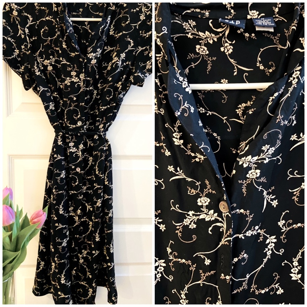 90s tie midi dress